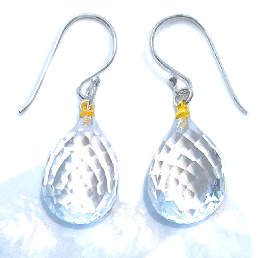本水晶のサンキャッチャーピアス(最上級/無添加/ペア) ☆数量限定品