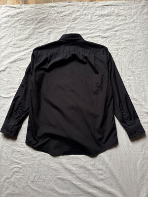 "ISSEY MIYAKE MEN" Black Cotton Shirt