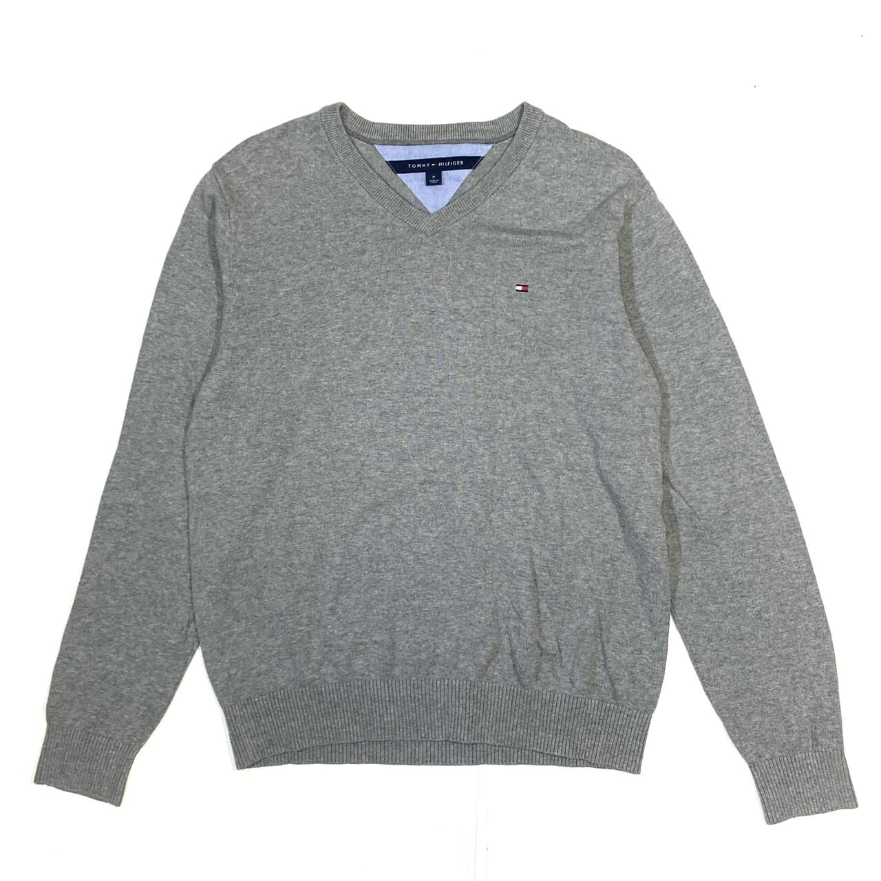 TOMMY HILFIGER トミーヒルフィガー Vネック コットンニットセーター 