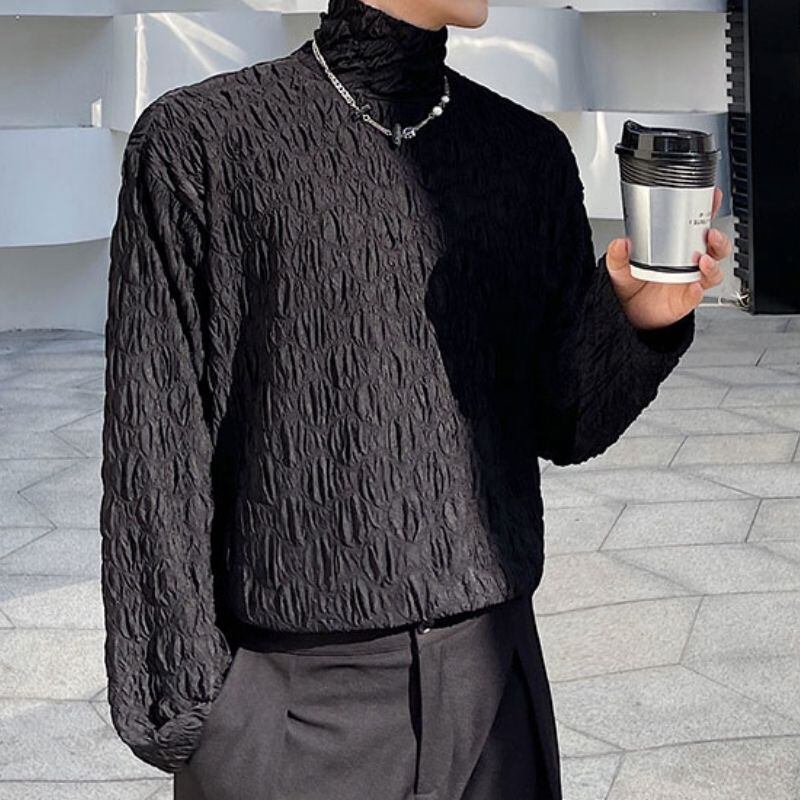 ハイネックシャーリング長袖Tシャツ C10548