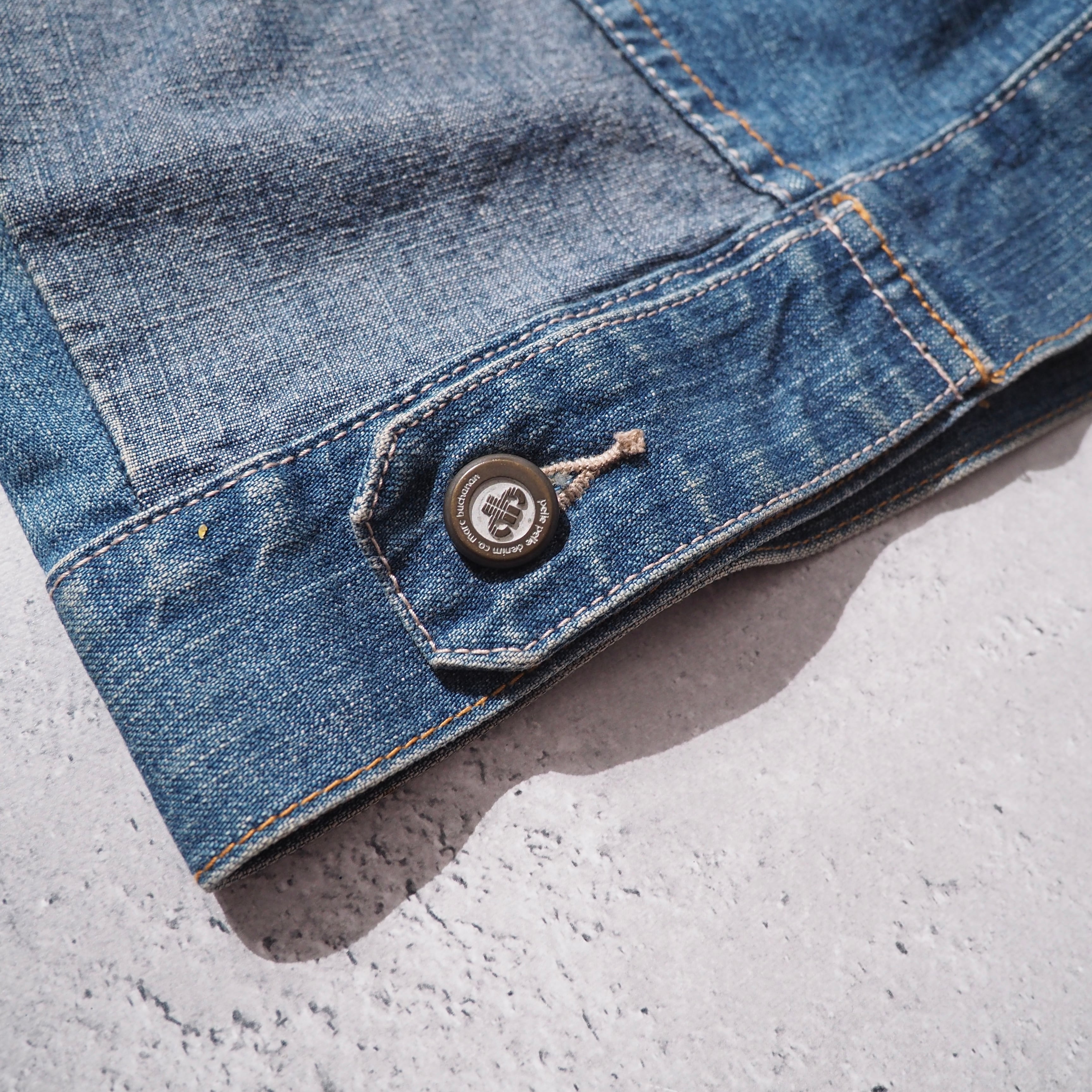 1990s " pellepelle " Special Rebuiling Over silhouette vintage Denim jacket