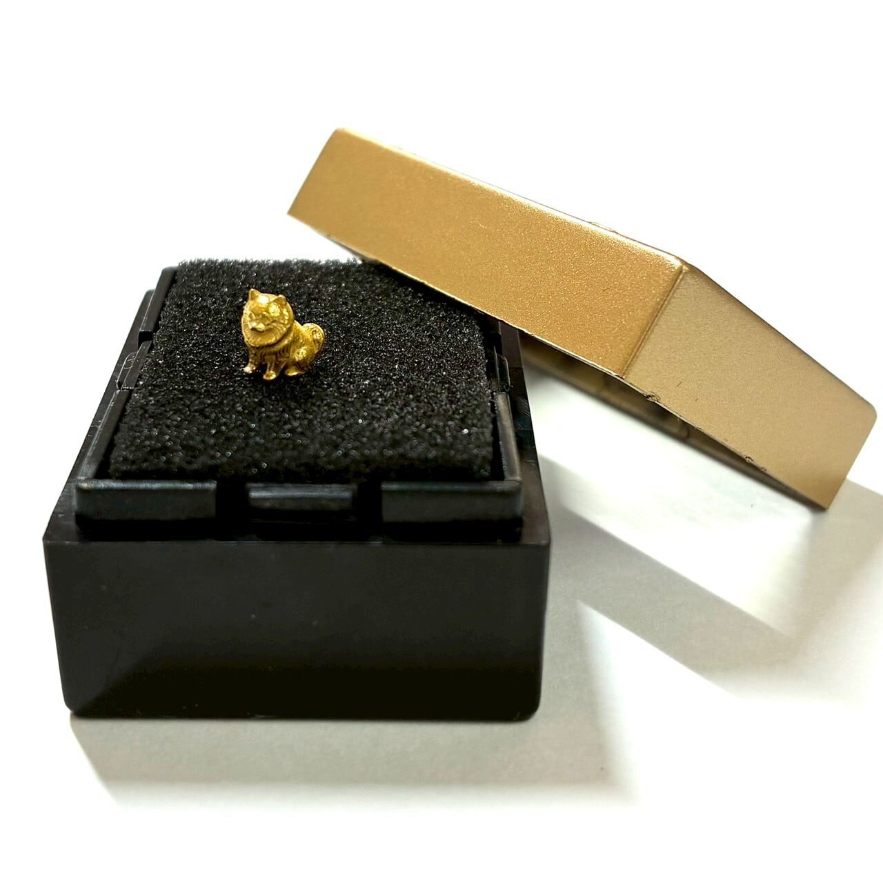純金 約1g ポメラニアン ペンダントトップ JUNGOLD 指先サイズの芸術品