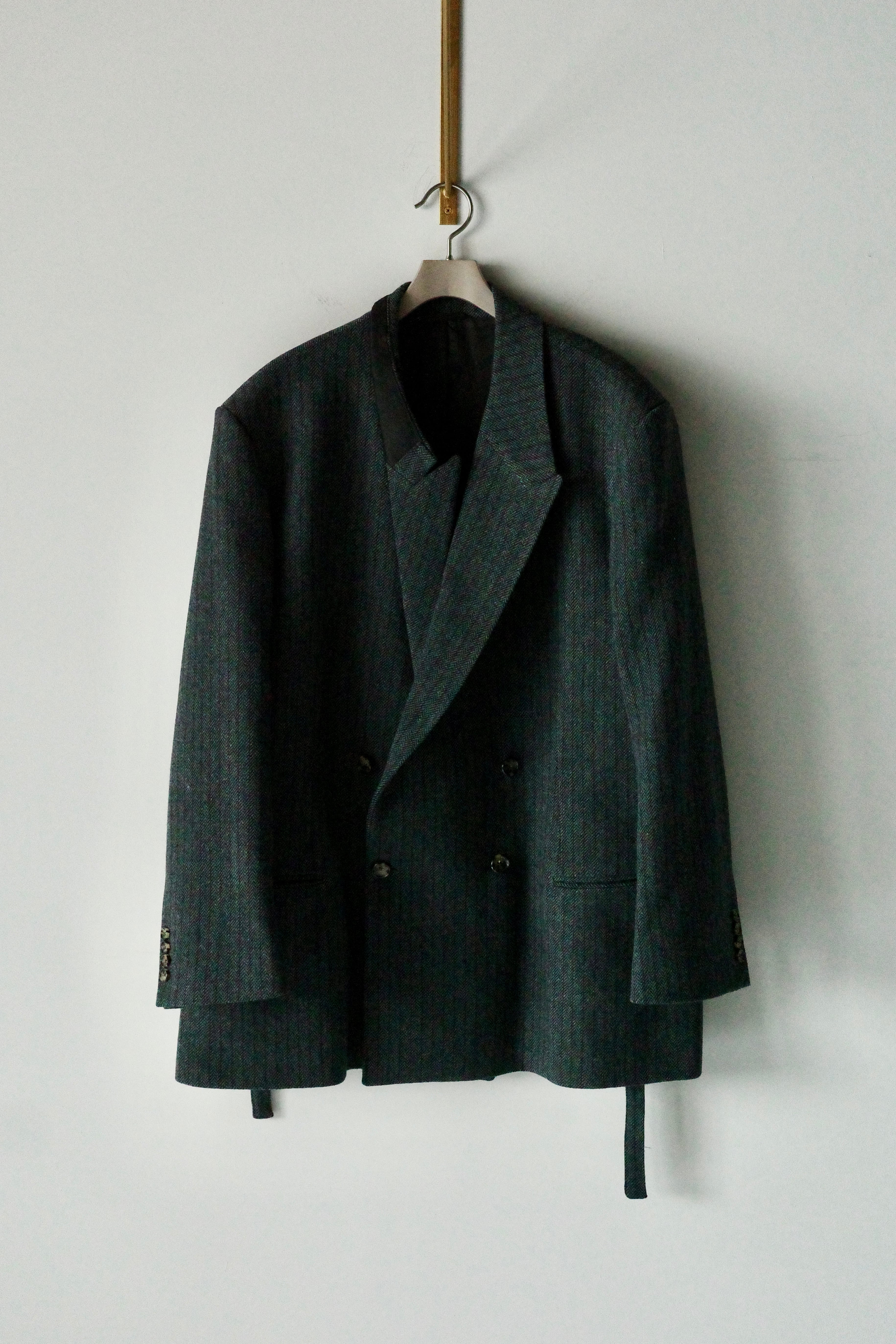 MARINA YEE【SOFT SHOULDER LARGE DB JACKET -Petrol / Red-】