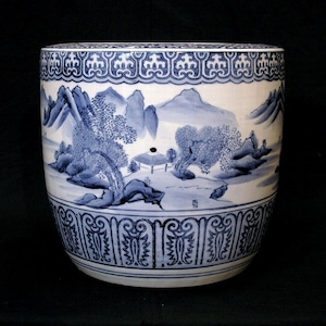 火鉢・陶器・No.160620-48・梱包サイズ100