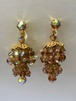 Vintage Chandelier Topaz Color Bijoux Earrings