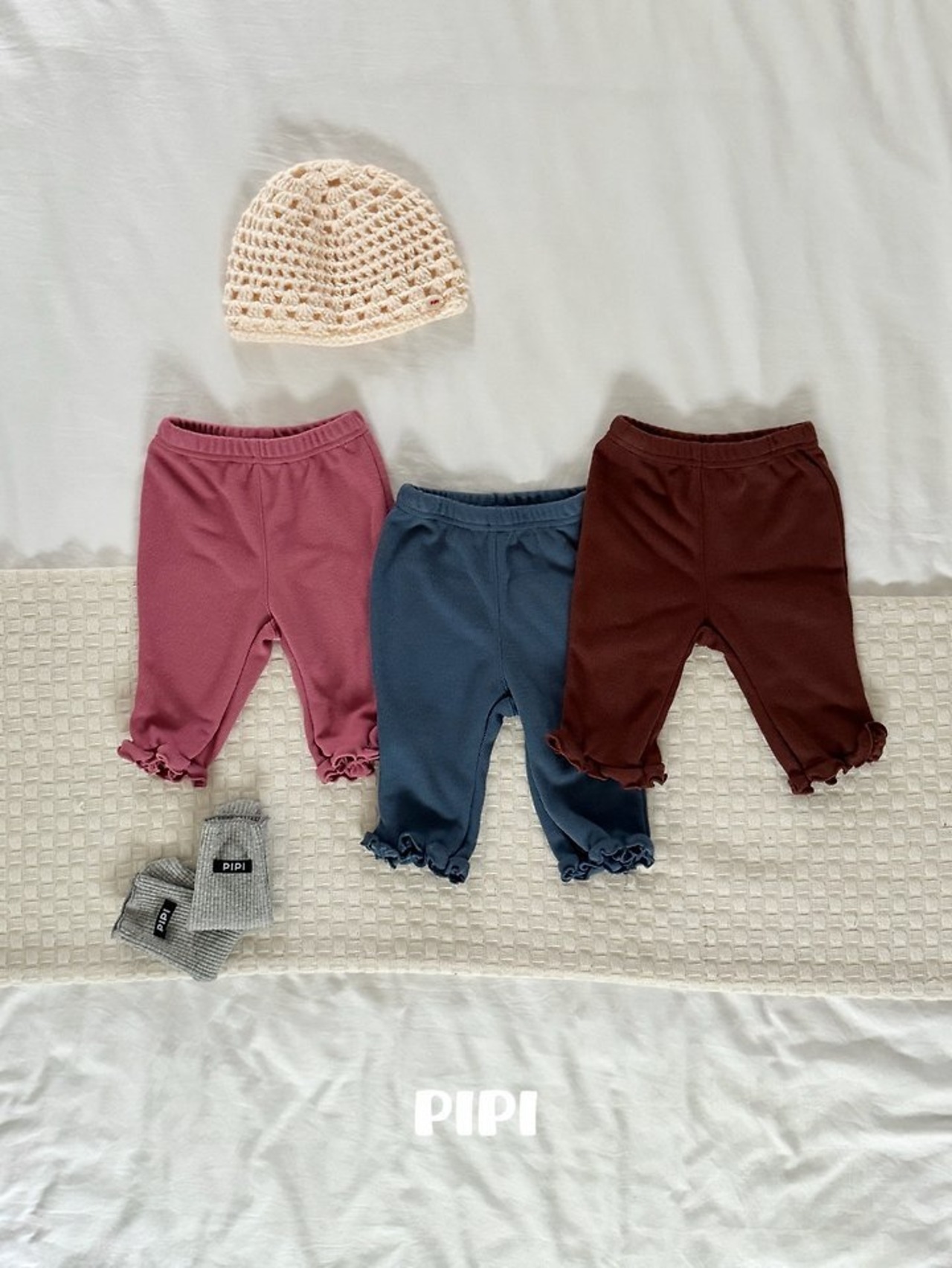 【取寄】PIPI フリル8部レギンス|秋服|韓国子供服|26/AT