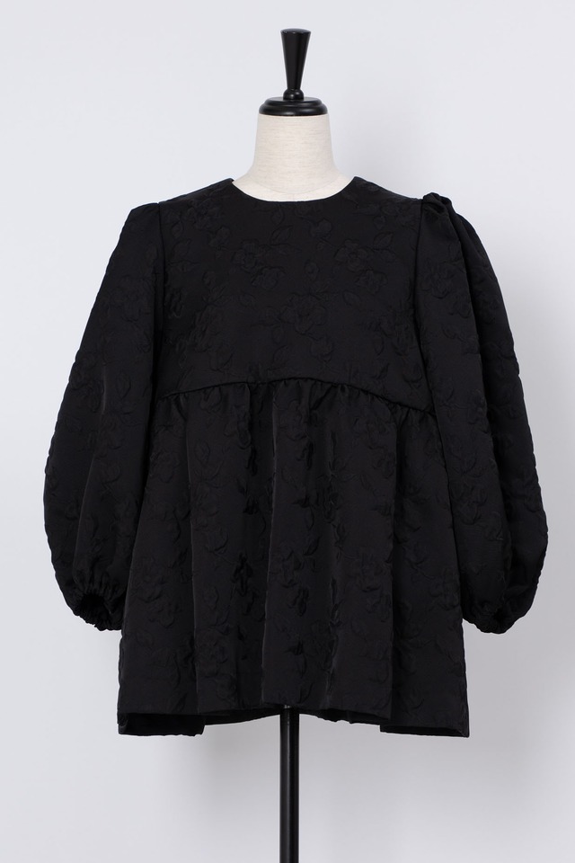 Fantasy Flower Jacquard Blouse　BLACK