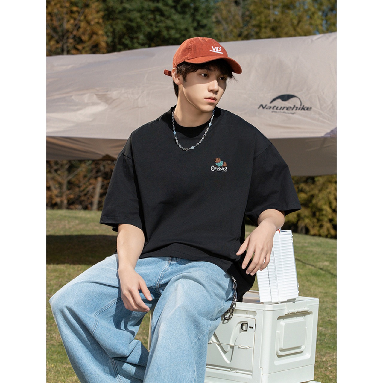 シティボーイ ストリート カピバラ刺繍 Tシャツ T1699