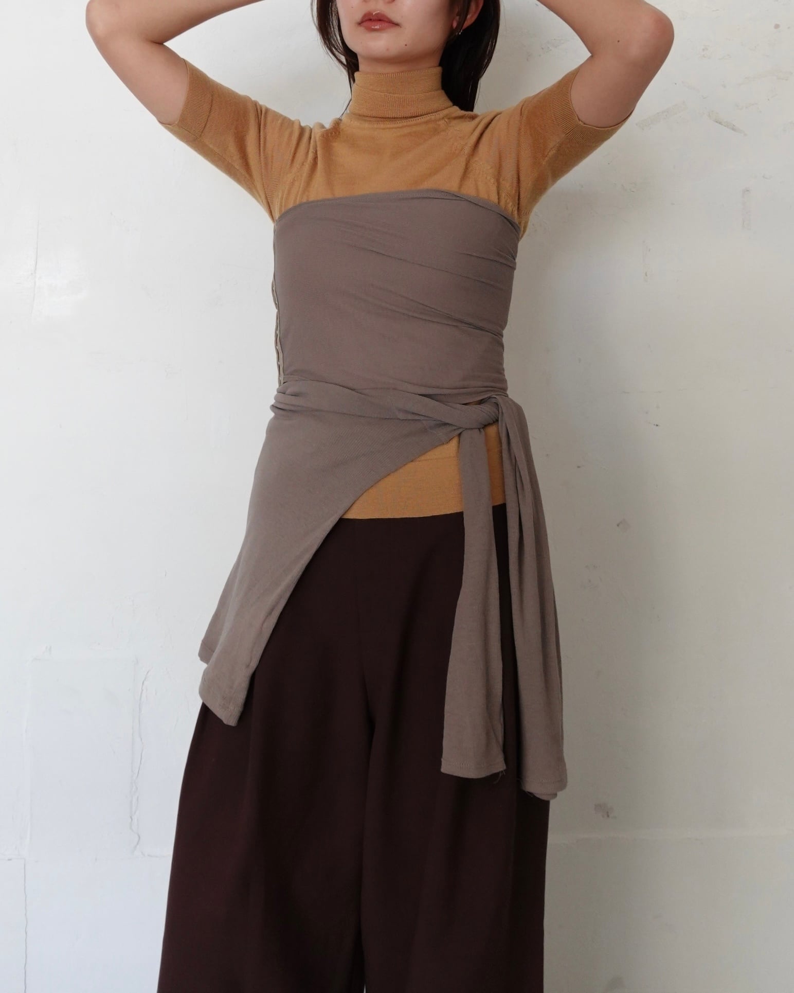 bustier set tops 【beige】 | quūi