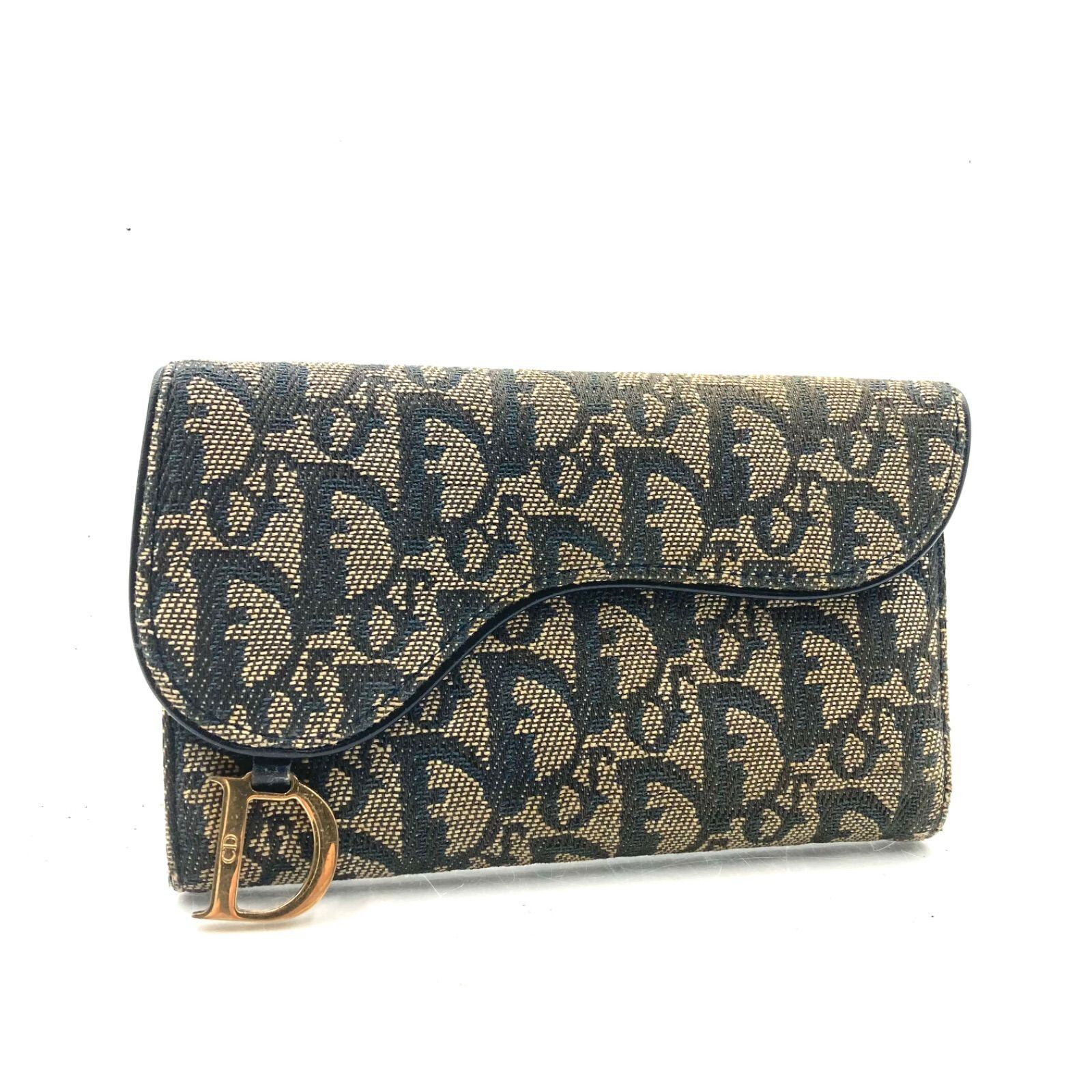 Christian Dior クリスチャンディオール サドル 長財布 トロッター