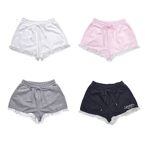 レーススウェットショートパンツ