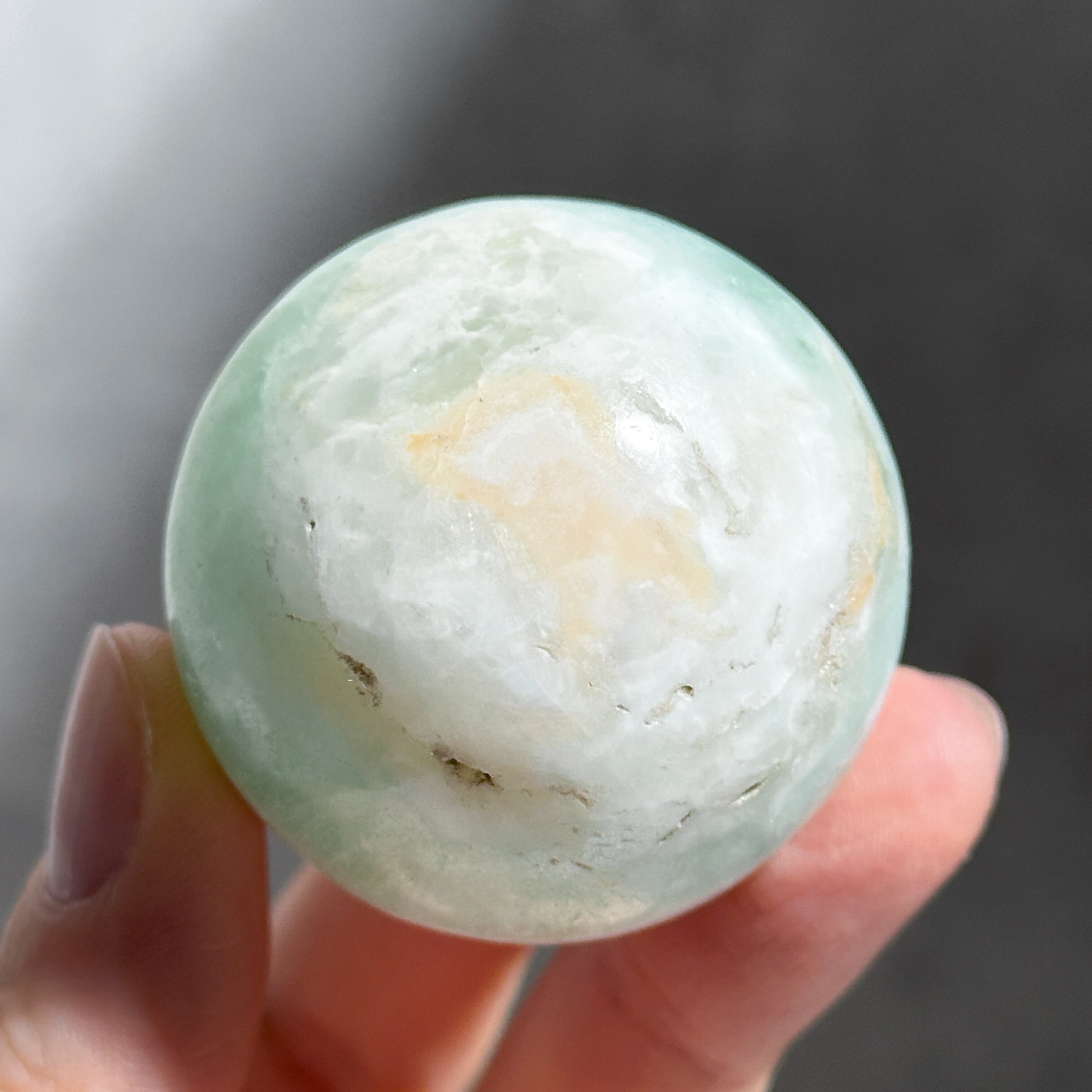 カリビアンブルーカルサイト スフィア（丸玉）01◇Caribbian Blue