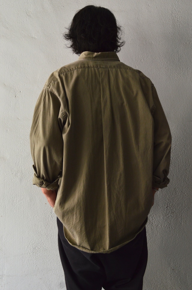 Polo Ralph Lauren 90's BLAIRE Heavy Twill Shirt Made in USA OLIVE Fade Condition XL ラルフローレン 90s シャツ USA製