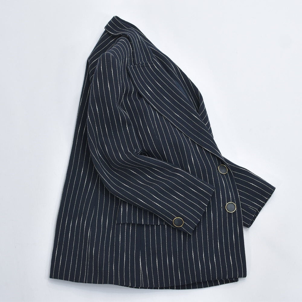 テーラードジャケット　フランス製　濃紺　シングル 80～90s フランス製 JEAN-LOUIS SCHERRER BOUTIQUE ジャン＝ルイ
