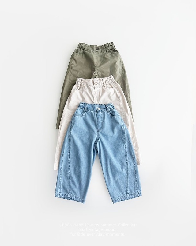 【取寄】urban rabbit｜denim barrel pants｜デニムバレルパンツ｜XS-JM｜kids&jr｜26 summer