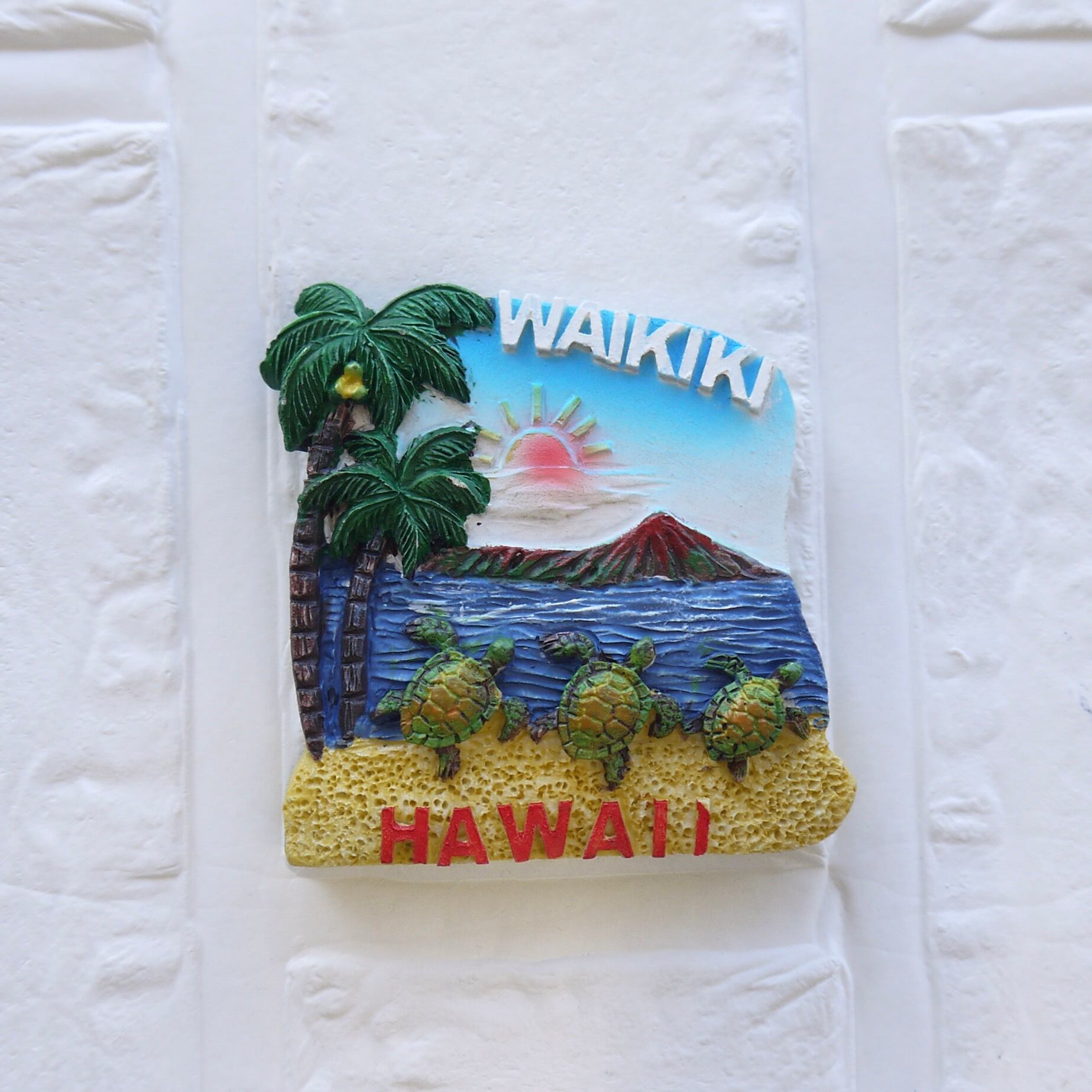 ★ハワイ直輸入★ハワイアンマグネット/3 honu/HAWAII/ハワイ磁石/キッチンマグネット/MG-81