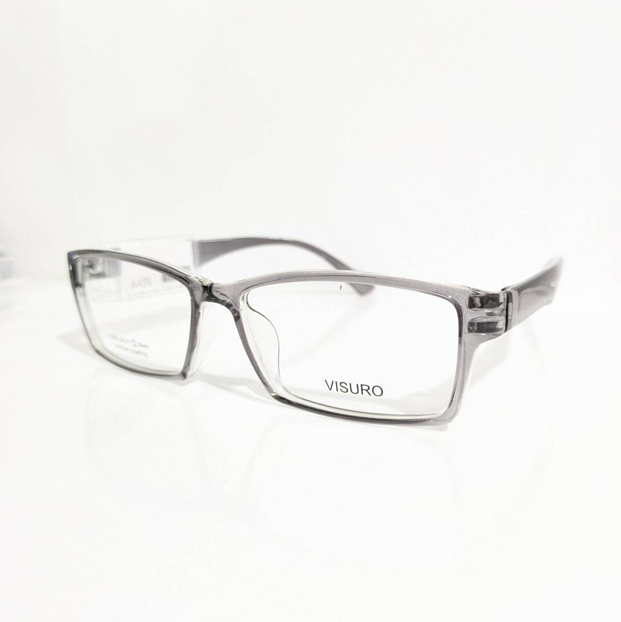 【VISURO】スクエアセルフレーム クリアグレー