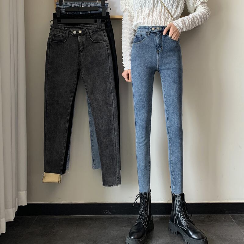 ジーンズ スプリングオータムスタイルハイウェストウェストパンツ 春物 秋物 試着室39174833878