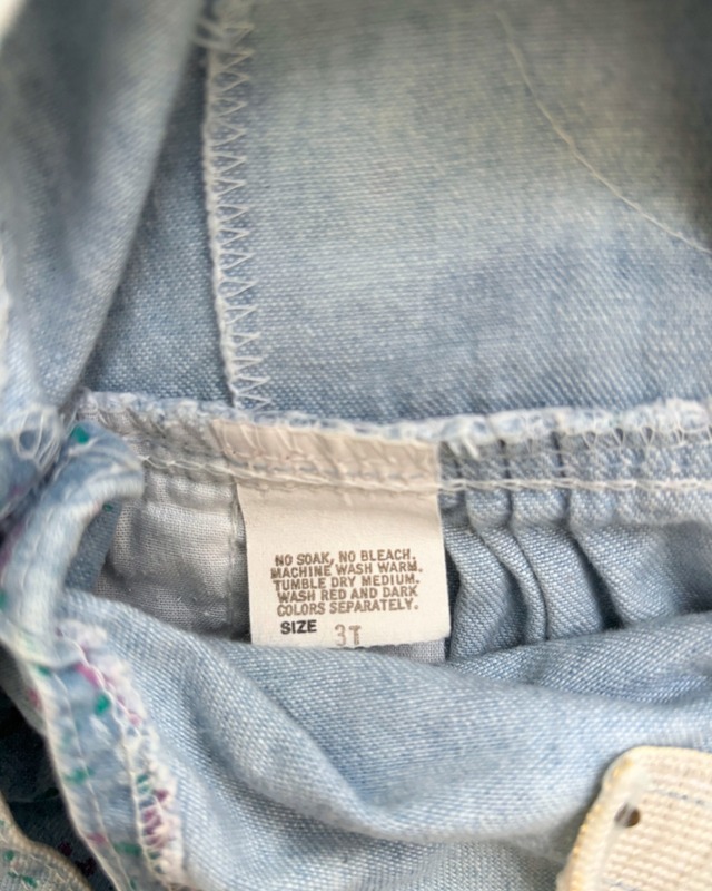 【18-24m相当・vintage】USA製　OshKoshデニムフローラル柄dress