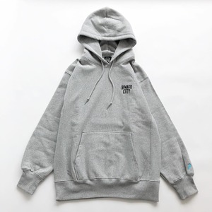 BIWAKO CITY / SWEAT HOOD PARKA (embroidery ver) / ビワコシティ / 刺繍 / スウェット/ フードパーカー / グレー