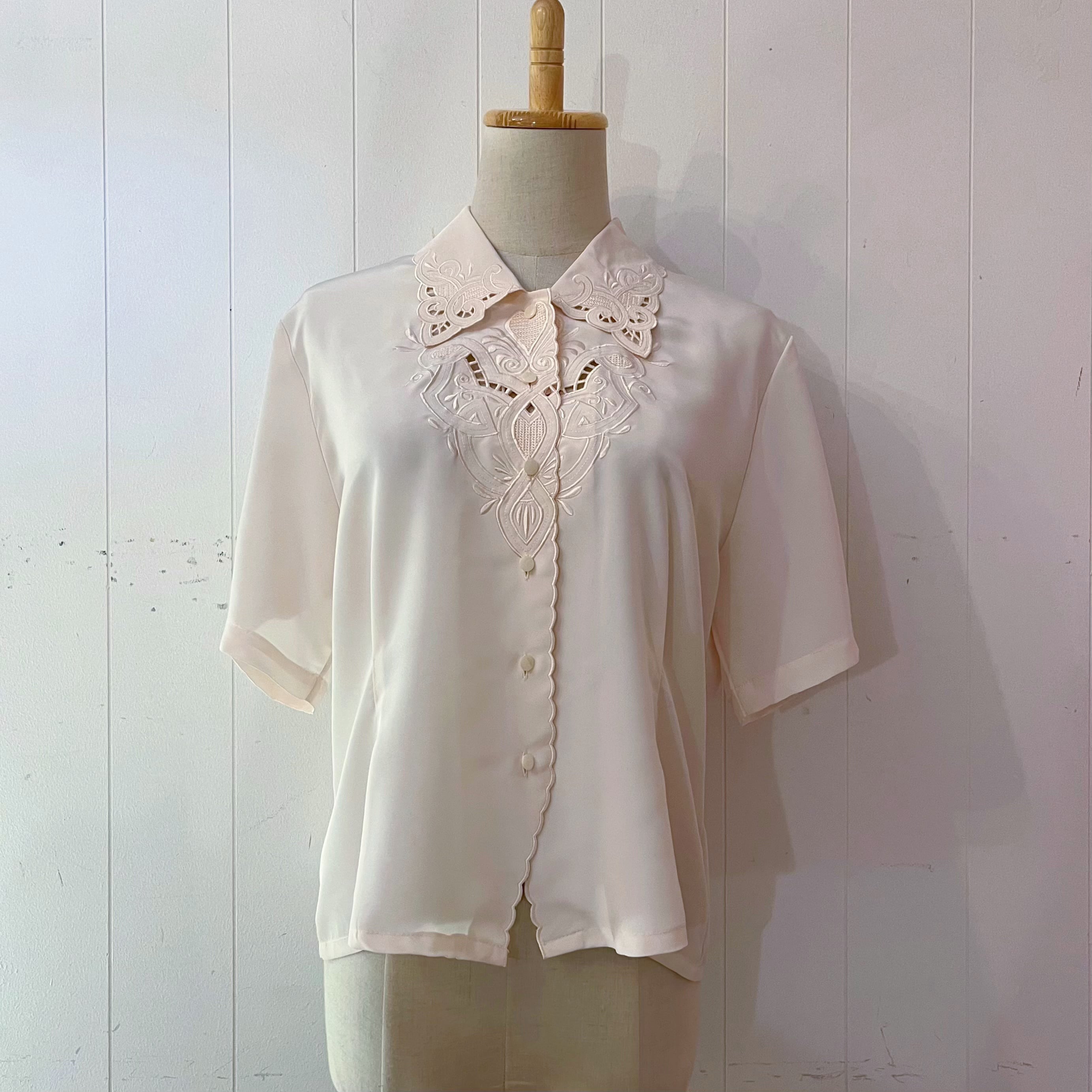 hidden heart pale pink blouse