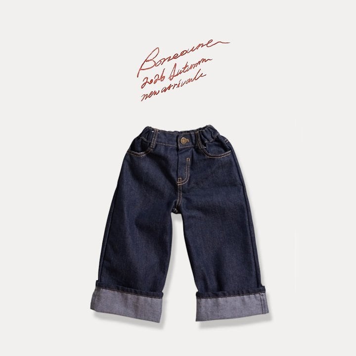 wide roll-up denim【BONEOUNE】※10月上旬〜中旬発送予定