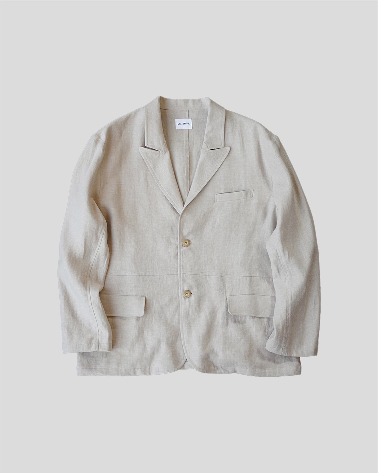 LP MM FRENCH LINEN 2B JACKET IVORY