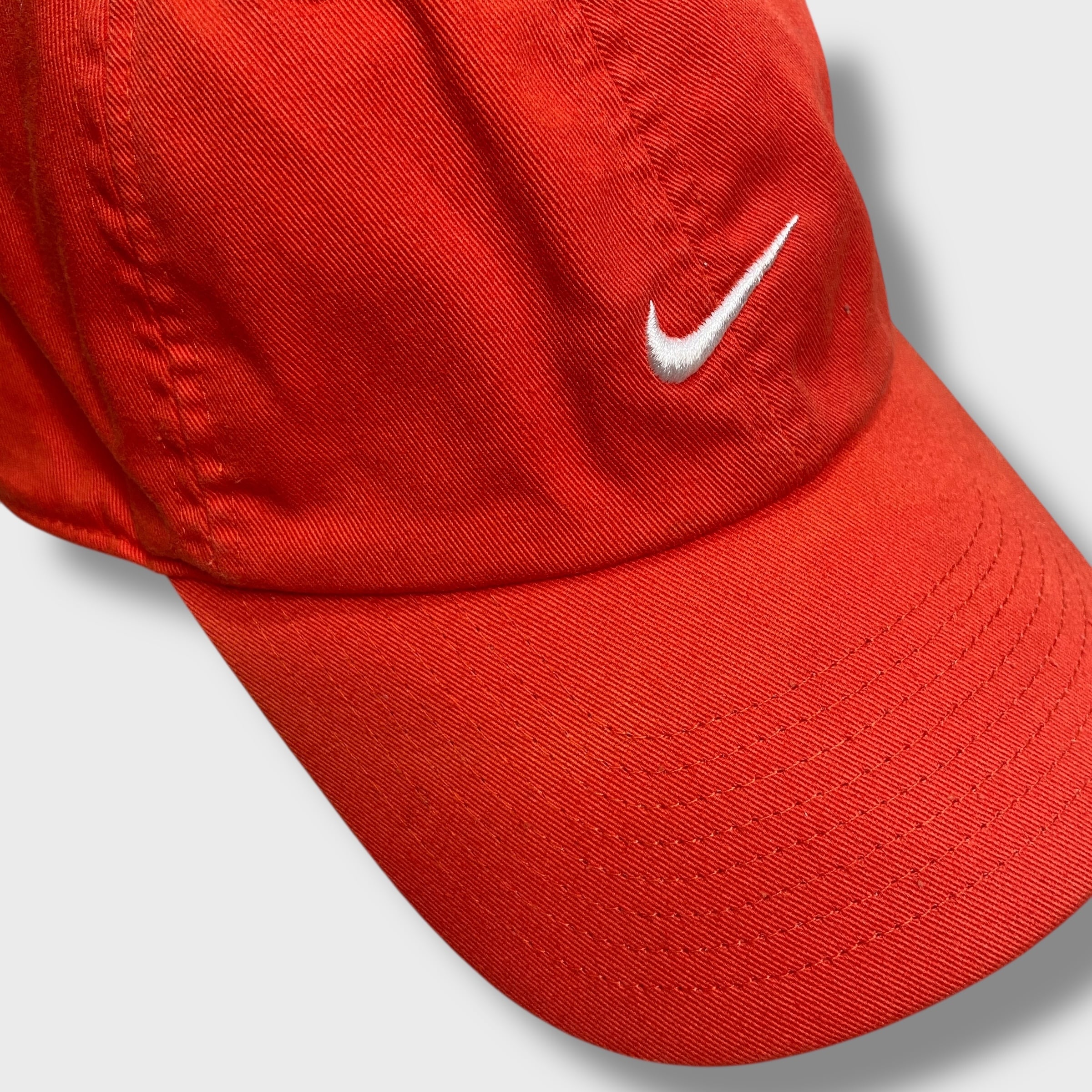 00s NIKE 刺繍ロゴキャップ オレンジ 小ぶりロゴ 帽子 | 古着屋 Uan