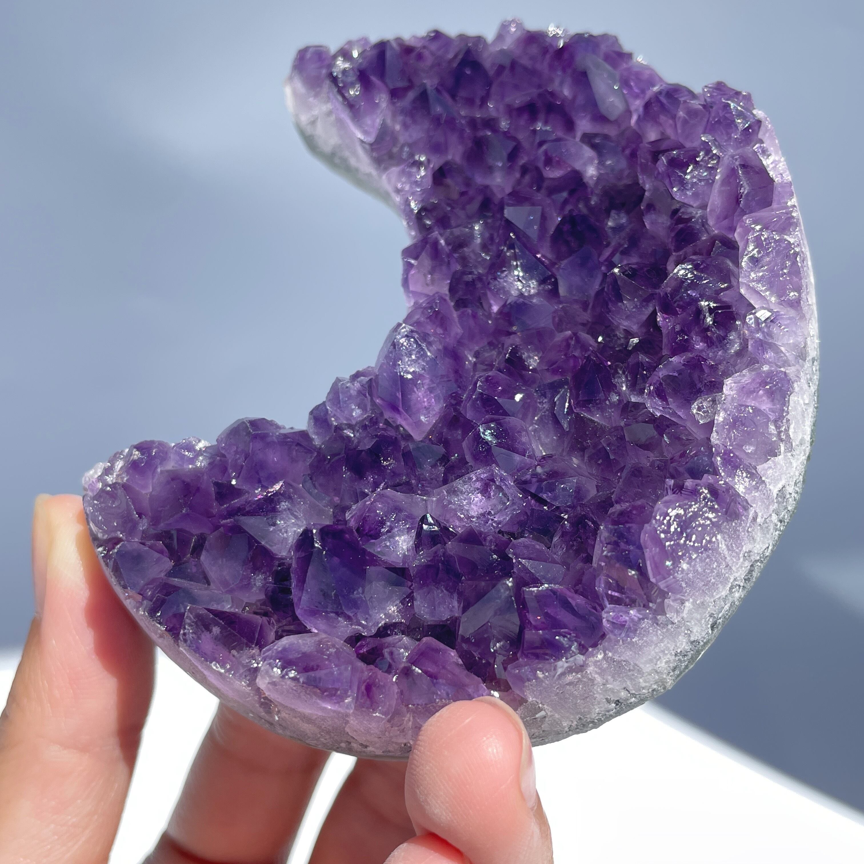 アメジスト◇マカバ◇Amethyst◇アステロイド◇ 天然石鉱物パワーストーン アメジスト 月型☽23◇Amethyst Moon◇天然石・鉱物・パワーストーン
