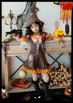 ウエスタン調 魔女コスチューム 4点セット