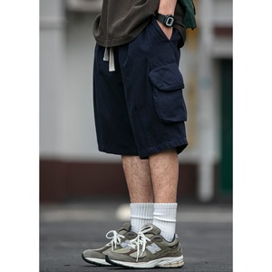 ★CASUAL DRAWSTRING POCKET FIVE-POINT PANTS　　　A0590