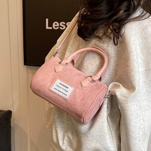 【予約販売】ショルダーバッグ 2WAY ボストン型 ハンドバッグ ブラック ピンク ベージュ ブルー 斜め掛け ミニバッグ 華奢 夏 春 秋 こなれ感 お洒落 韓国 大人可愛い トレンド