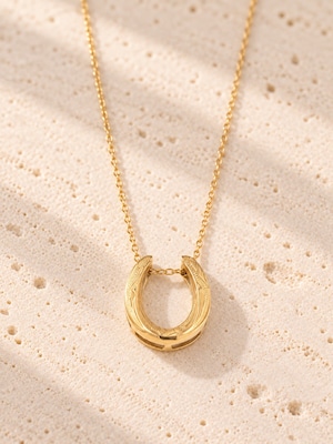 316L hawaiian simple horseshoe necklace #n30