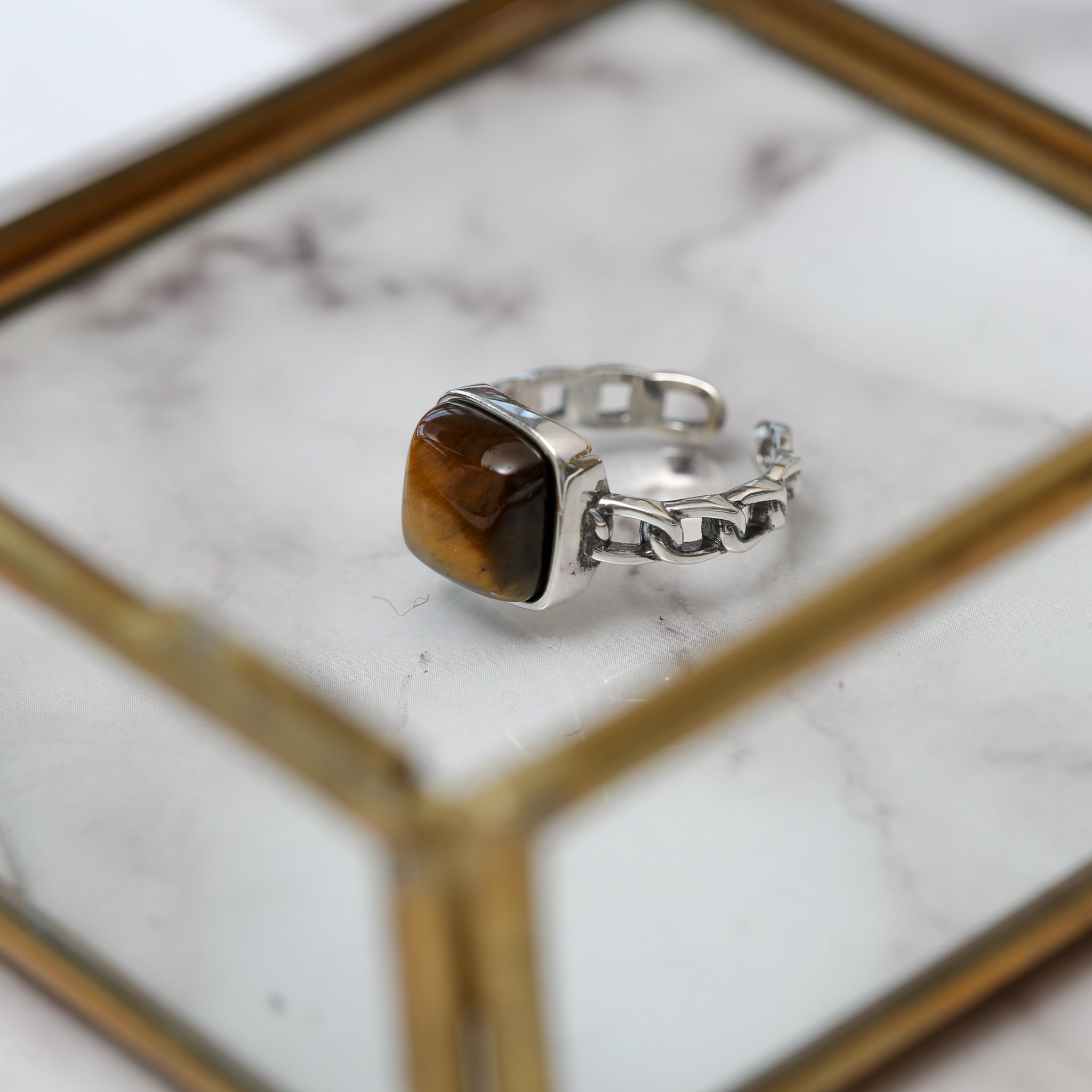 s925 Tyger Eye Ring | Lncs