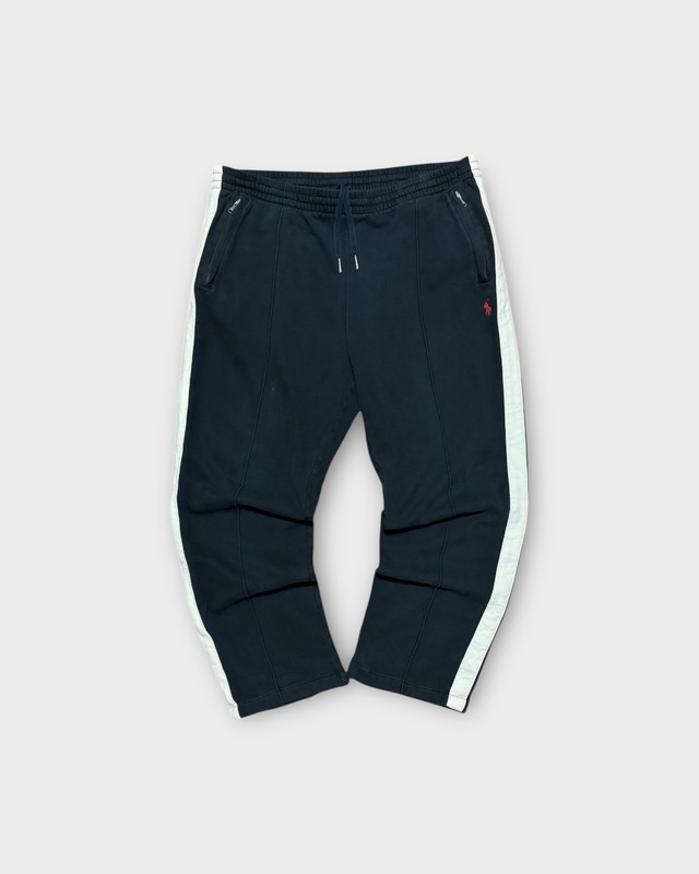 【Used】“Polo by Ralph Lauren” Track Pants Black × White Line