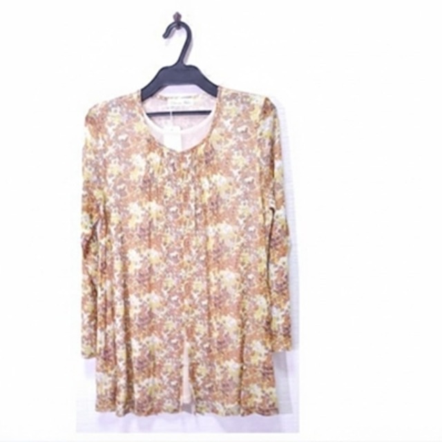 n-5963【特選】	【大幅値下げ商品】シルクパワーネットチュールチュニック　カーメル激安価格 9800円→驚異の在庫一掃価格６９００円