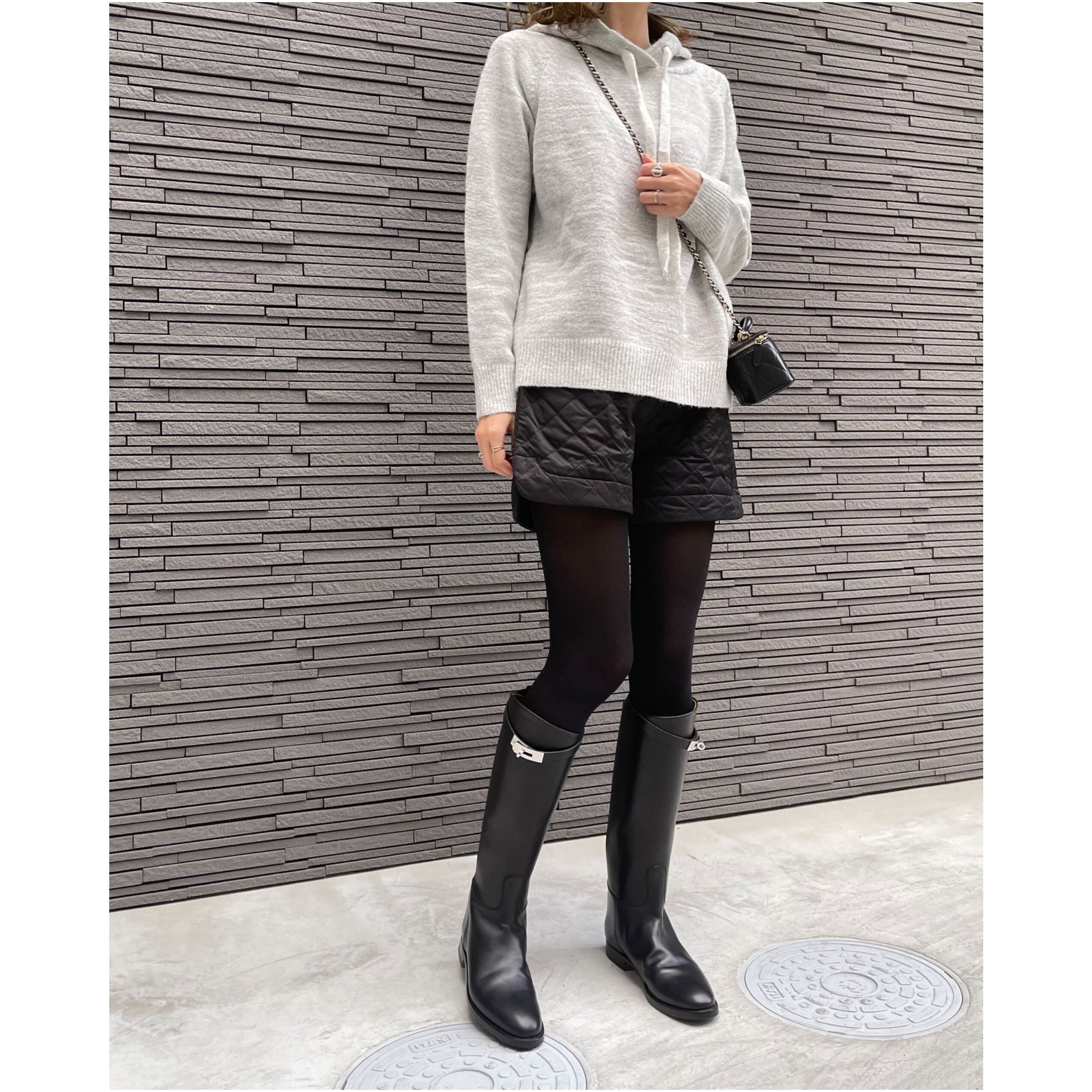 キルティングショートパンツ