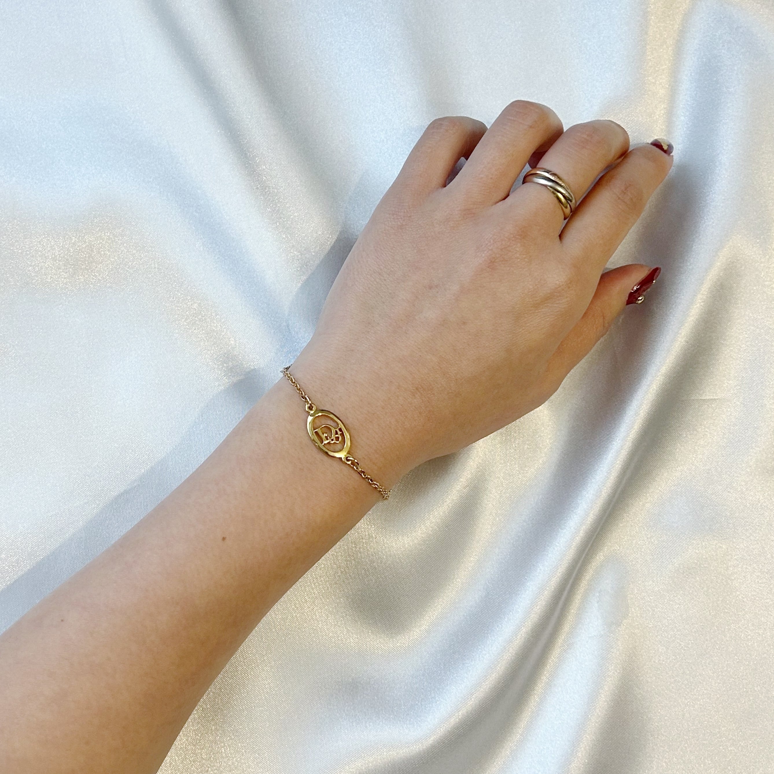 B6025】Christian Dior logo cut out bracelet/クリスチャンディオール 