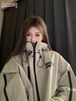 スタイルアップ シルエット フーディー ロゴ ブルゾン アウター フード付き レディース パーカー サイズ ゆったり ライク カジュアル ストリート フル ファッション カジュアル 夏秋冬 かわいい