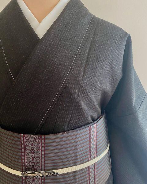 褐色色の夏大島紬単衣着物 | yumekichi_kimono