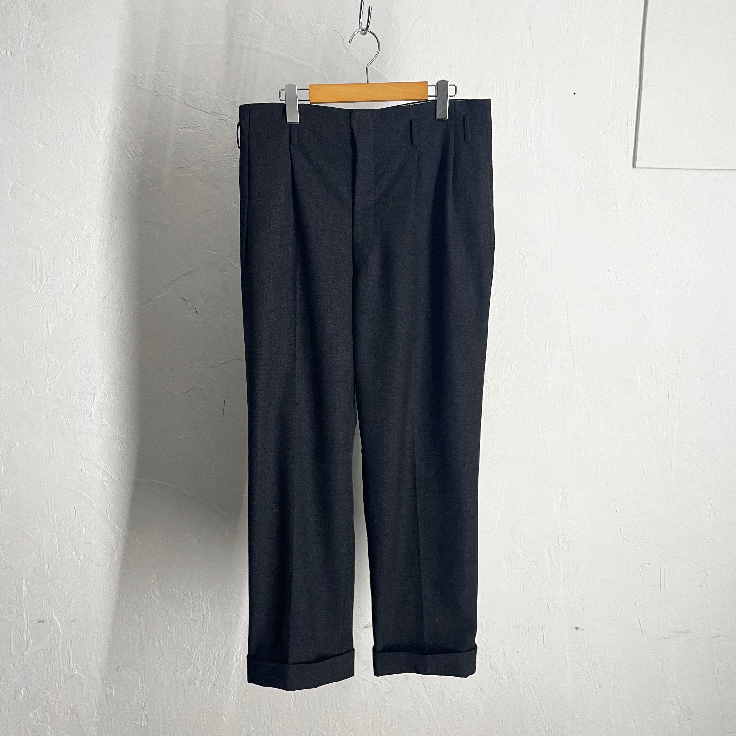 60s Unknown "Shadow Check" Wool Gabardine Slacks "England Material"