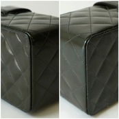 CHANEL シャネル マトラッセ パテントレザー バニティバッグ ゴールド金具 3番台