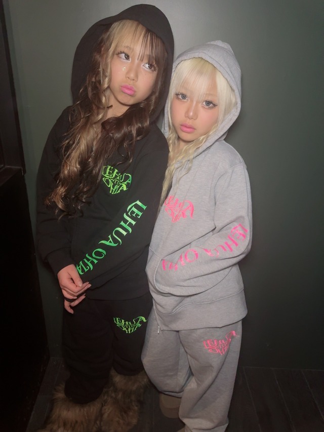 LEHUAOHIA -eternal love- HEART LOGO FULL ZIP HOODIE for KIDS ［LHFUE007PS］
