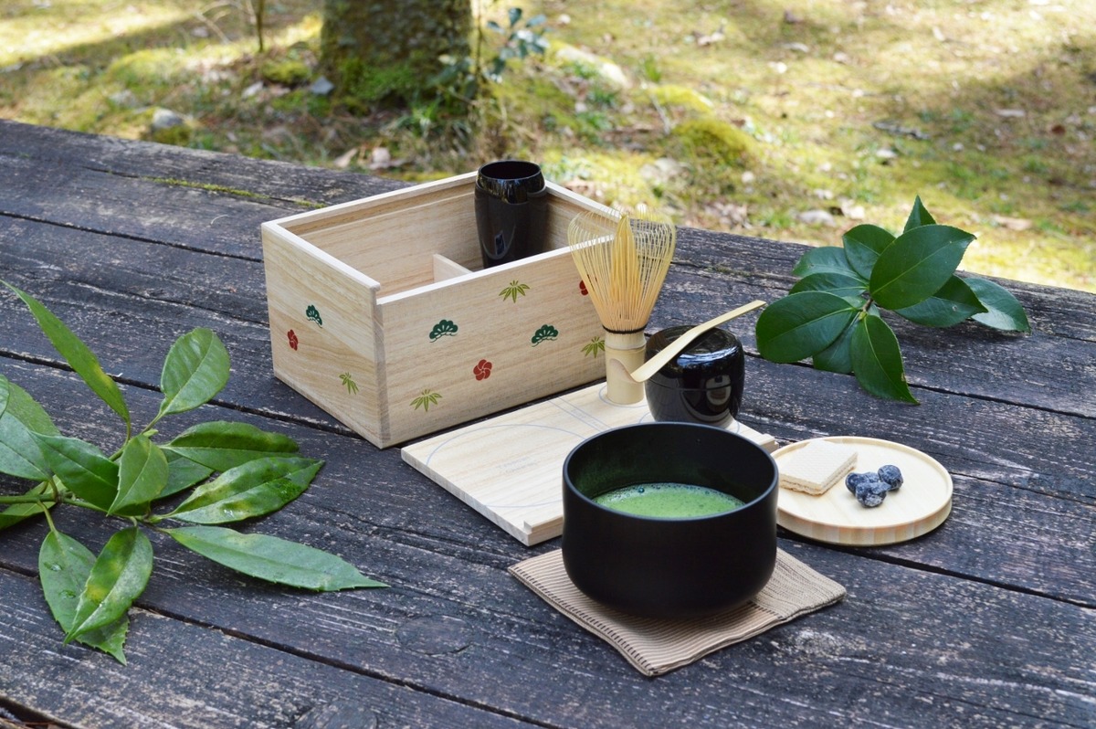 未使用 茶道具 旅箪笥 桐木地 茶器十三点揃 利休好写 茶
