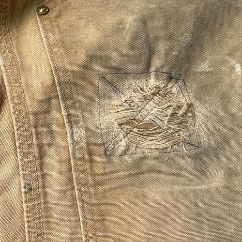 20s USA製 ブラウン ダブルニー Carhartt カーハートパンツ 詳細写真11