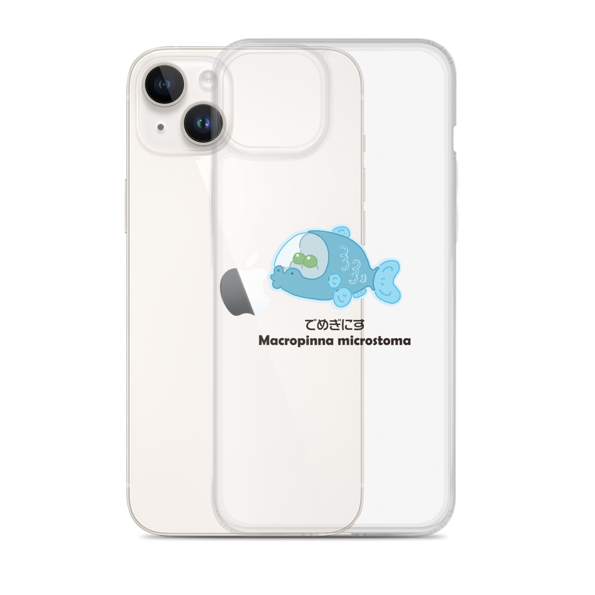 mimosa.9-020】深海魚シリーズ でめぎにす（黒文字）iPhone®用クリア