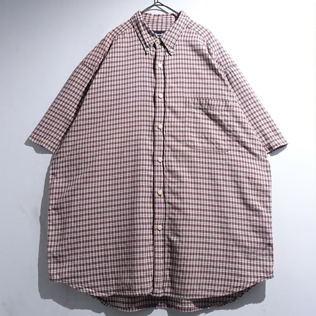 00s "Eddie Bauer" Multicolor Gingham Check S/S Shirt