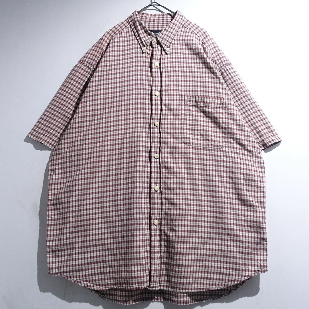 00s "Eddie Bauer" Multicolor Gingham Check S/S Shirt