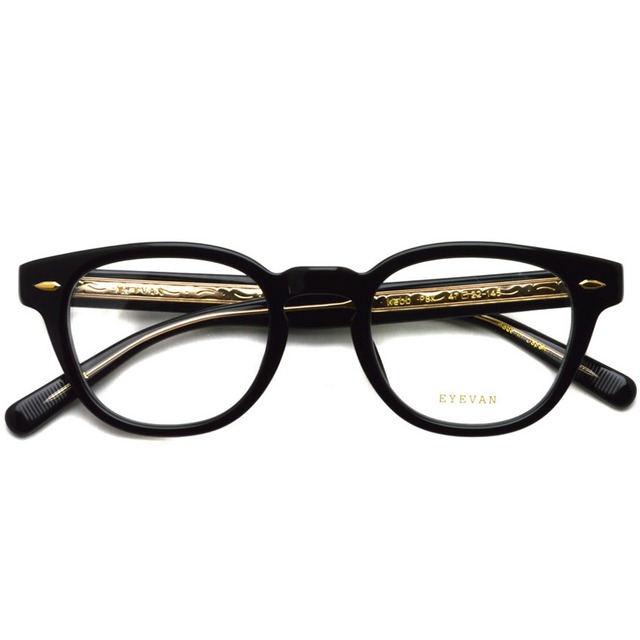 EYEVAN / WEBB / PBK ピアノブラック メガネ ボストンウェリントン 