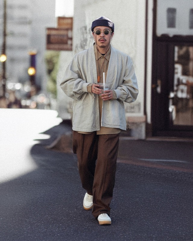 Front Pleats Cotton Twill Pants 　x00431